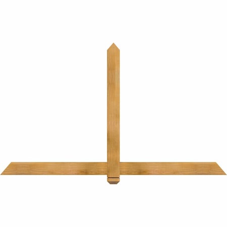 Ekena Millwork Eugene Rough Sawn Timber Gable Bracket, Western Red Cedar, 72"W x 42"H x 2"D x 4"F, 14/12 Pitch GBW072X42X0204EUG00RWR